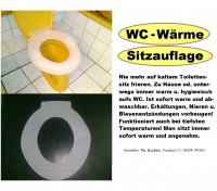 WC Wärme-Sitzauflagen (6 x) Warm und sauber sitzen auch auf Fremdtoiletten und Reisen
